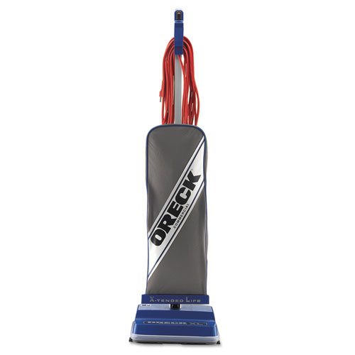 Xl Commercial Upright Vacuum,120 V, Gray-blue, 12 1-2 X 9 1-4 X 47 3-4
