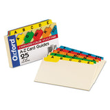 Manila Index Card Guides With Laminated Tabs, 1-5-cut Top Tab, A To Z, 3 X 5, Manila, 25-set
