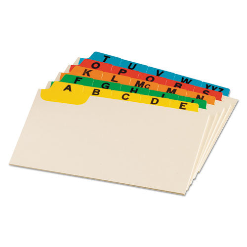 Manila Index Card Guides With Laminated Tabs, 1-5-cut Top Tab, A To Z, 5 X 8, Manila, 25-set