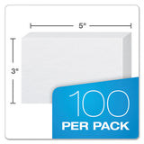 Unruled Index Cards, 3 X 5, White, 100-pack