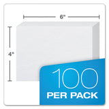 Unruled Index Cards, 4 X 6, White, 100-pack