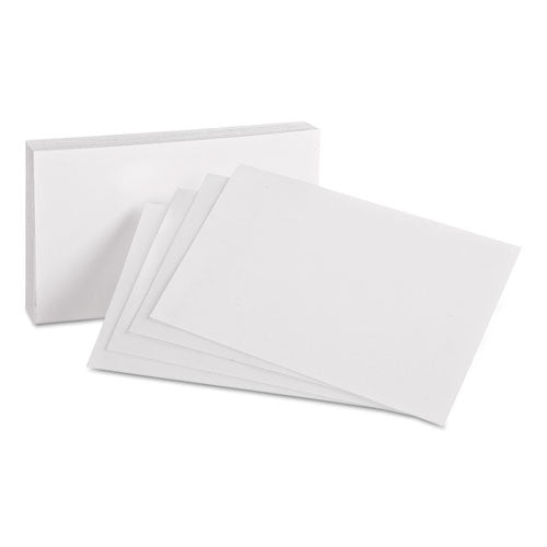 Unruled Index Cards, 4 X 6, White, 100-pack
