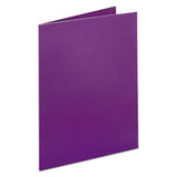 Two-pocket Laminated Folder, 100-sheet Capacity, Metallic Purple, 25-box