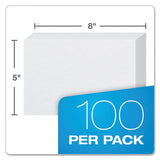 Unruled Index Cards, 5 X 8, White, 100-pack
