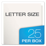 High Gloss Laminated Paperboard Folder, 100-sheet Capacity, White, 25-box