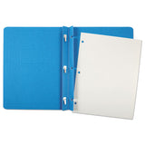 Report Cover, 3 Fasteners, Panel And Border Cover, Letter, Light Blue, 25-box