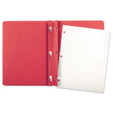 Report Cover, 3 Fasteners, Panel And Border Cover, Letter, Red, 25-box