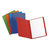 Report Cover, 3 Fasteners, Panel And Border Cover, Letter, Red, 25-box