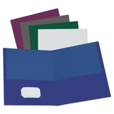 Linen Finish Twin Pocket Folders, Letter, Gray, 25-box
