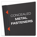 Clear Front Report Cover, 3 Fasteners, Letter, 1-2" Capacity, Black, 25-box