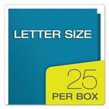 Twin-pocket Folders With 3 Fasteners, Letter, 1-2" Capacity, Light Blue, 25-box