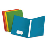 Twin-pocket Folders With 3 Fasteners, Letter, 1-2" Capacity, Light Blue, 25-box