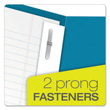 Twin-pocket Folders With 3 Fasteners, Letter, 1-2" Capacity, Light Blue, 25-box