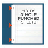 Twin-pocket Folders With 3 Fasteners, Letter, 1-2" Capacity, Blue, 25-box