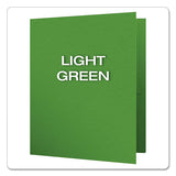 Twin-pocket Folders With 3 Fasteners, Letter, 1-2" Capacity, Green, 25-box