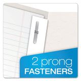 Twin-pocket Folders With 3 Fasteners, Letter, 1-2" Capacity, White, 25-box