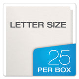 Twin-pocket Folders With 3 Fasteners, Letter, 1-2" Capacity, White, 25-box