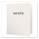 Twin-pocket Folders With 3 Fasteners, Letter, 1-2" Capacity, White, 25-box