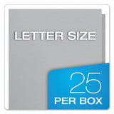 Twin-pocket Folders With 3 Fasteners, Letter, 1-2" Capacity, Gray, 25-box