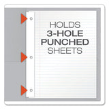 Twin-pocket Folders With 3 Fasteners, Letter, 1-2" Capacity, Gray, 25-box