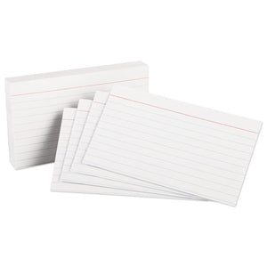 Heavyweight Ruled Index Cards, 3 X 5, White, 100-pk