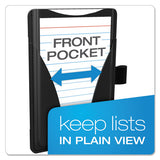 At Hand Note Card Case, 25 Capacity, 3 3-4d X 5 1-2w, Black