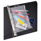 Zippered Ring Binder Pocket, 9 1-2 X 6, Clear