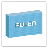 Ruled Index Cards, 3 X 5, Blue, 100-pack