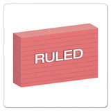 Ruled Index Cards, 3 X 5, Cherry, 100-pack