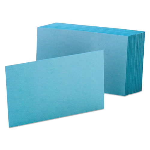 Unruled Index Cards, 4 X 6, Blue, 100-pack