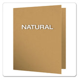Earthwise By Oxford 100% Recycled Paper Twin-pocket Portfolio, Natural