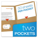 Earthwise By Oxford 100% Recycled Paper Twin-pocket Portfolio, Natural