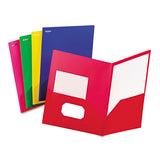 Fashion Polyport Twin-pocket Portfolio, Polypropylene, Assorted, 25-box