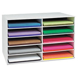 Classroom Construction Paper Storage, 10 Slots, 26 7-8 X 16 7-8 X 18 1-2