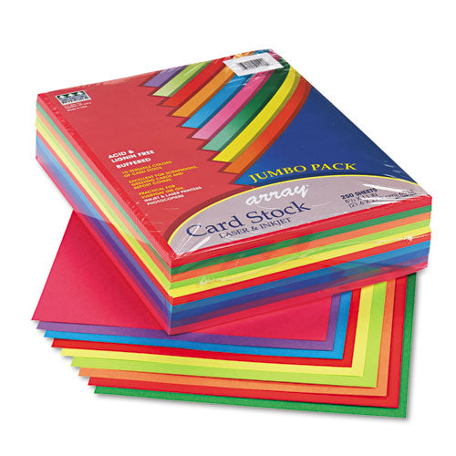 Array Card Stock, 65lb, 8.5 X 11, Assorted Lively Colors, 250-pack