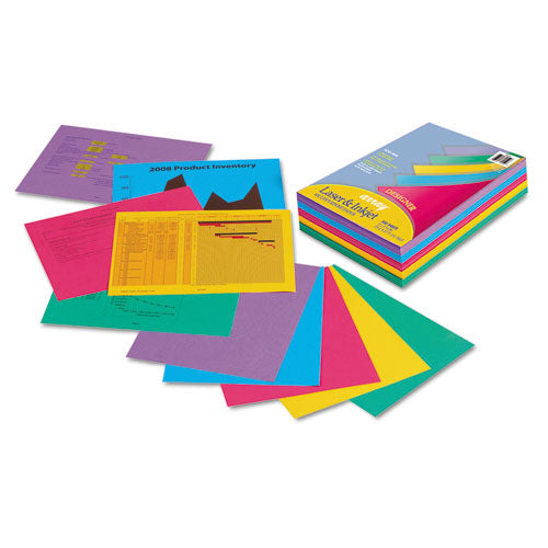 Array Colored Bond Paper, 24lb, 8.5 X 11, Assorted Designer Colors, 500-ream
