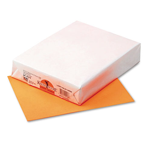Kaleidoscope Multipurpose Colored Paper, 24lb, 8.5 X 11, Hyper Orange, 500-ream