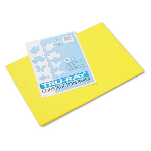 Tru-ray Construction Paper, 76lb, 12 X 18, Yellow, 50-pack