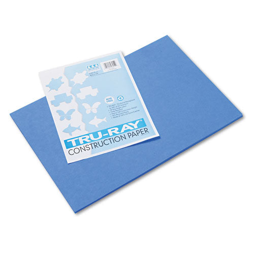 Tru-ray Construction Paper, 76lb, 12 X 18, Blue, 50-pack