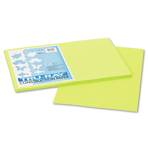 Tru-ray Construction Paper, 76lb, 12 X 18, Brilliant Lime, 50-pack