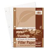 Ecology Filler Paper, 3-hole, 8 X 10.5, Wide-legal Rule, 150-pack