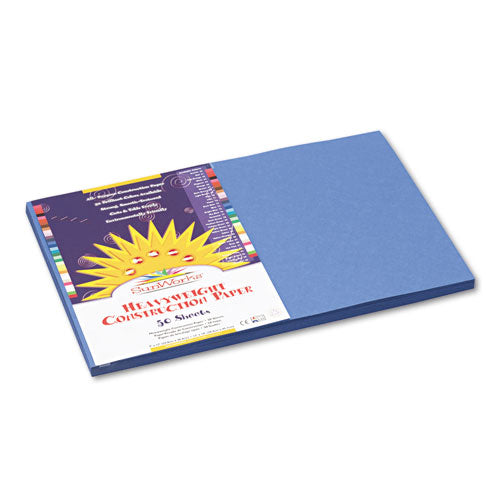 Construction Paper, 58lb, 12 X 18, Blue, 50-pack