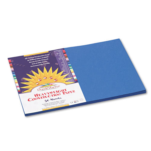 Construction Paper, 58lb, 12 X 18, Bright Blue, 50-pack