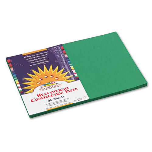 Construction Paper, 58lb, 12 X 18, Holiday Green, 50-pack