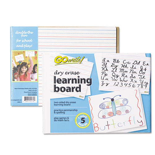 Dry Erase Learning Boards, 8 1-4 X 11, 5 Boards-pk