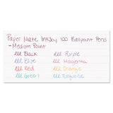 Inkjoy 100 Stick Ballpoint Pen, Medium 1mm, Assorted Ink-barrel, 8-set