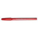 Inkjoy 100 Stick Ballpoint Pen, Medium 1mm, Red Ink-barrel, Dozen