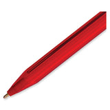 Inkjoy 100 Stick Ballpoint Pen, Medium 1mm, Red Ink-barrel, Dozen