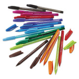 Inkjoy 100 Stick Ballpoint Pen, Medium 1mm, Red Ink-barrel, Dozen