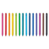 Inkjoy Retractable Gel Pen, Medium 0.7mm, Assorted Ink-barrel, 14-pack